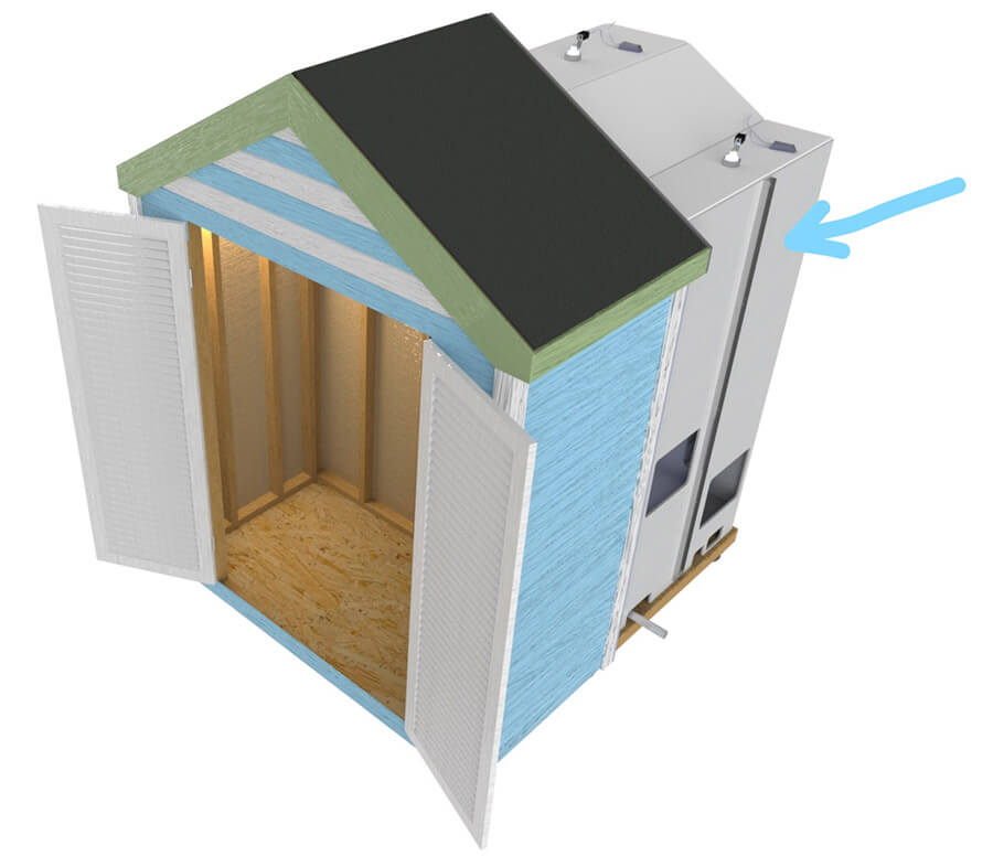 beach hut viking pod layout